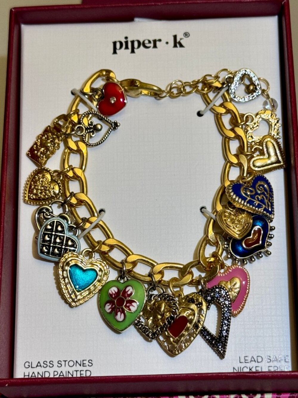 Piper-K Heart Charm Bracelet